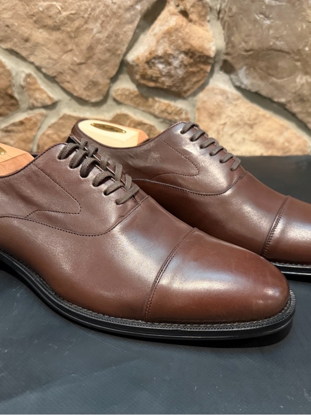 Men's Mr. B’s Brown Cap-Toe Oxfords